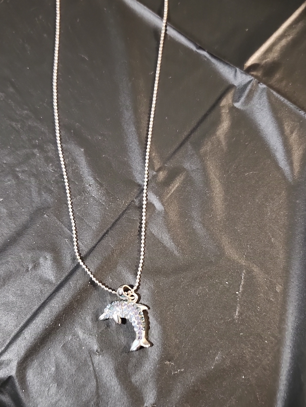 Silver Dolphin Pendant Necklace - Cookie Lee